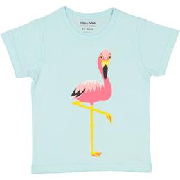 Tricou vernil flamingo, varsta 1 - 8 ani - coqenpate