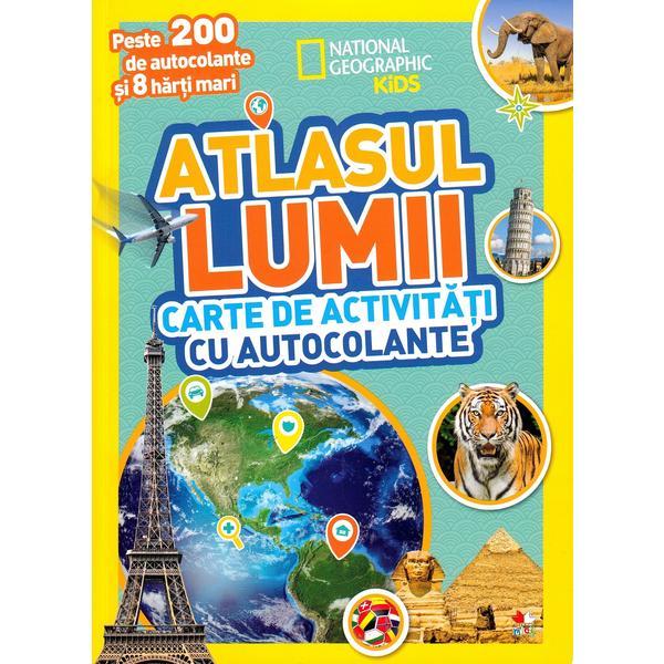 Atlasul lumii. carte de activitati cu autocolante, editura litera