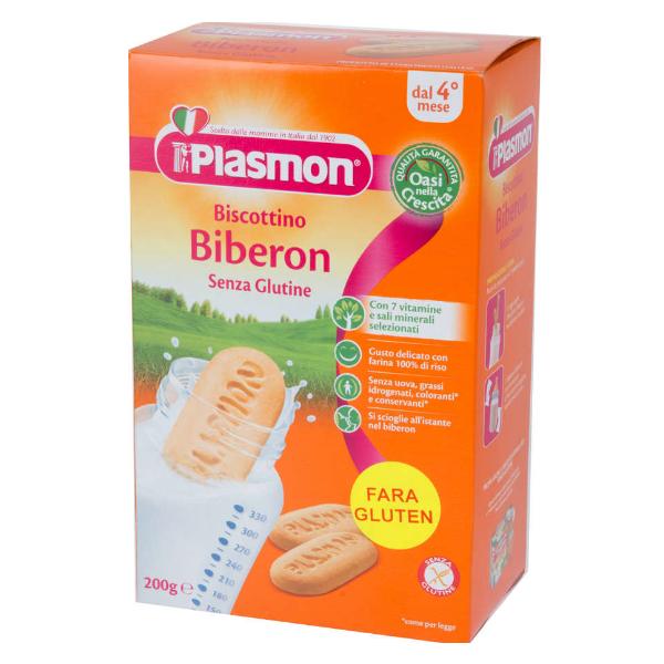 Biscuiti pentru Biberon Fara Gluten Plasmon, 4 luni+, 200g