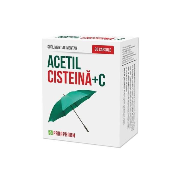 Acetil Cisteina + C Quantum Pharm, 30 capsule