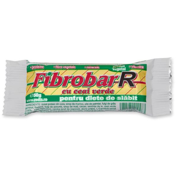 Baton pentru Slabit Fibrobar-R cu Ceai Verde Redis, 50g