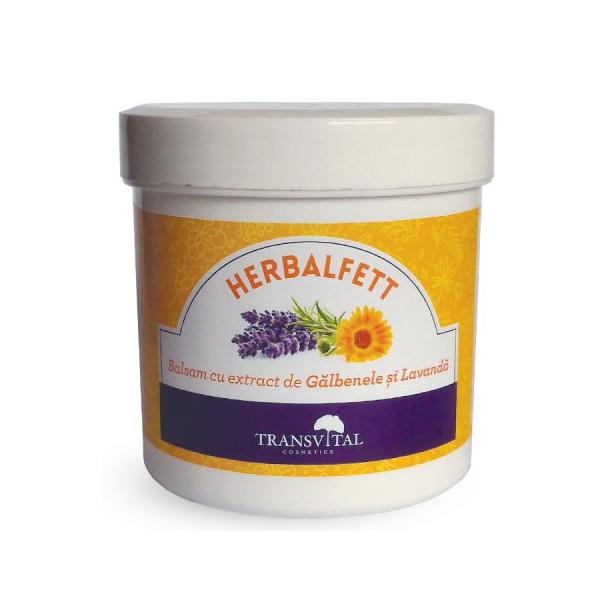 Herbalfett Balsam cu Extract de Galbenele si Lavanda Quantum Pharm, 250 ml