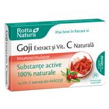 Goji Extract si Vitamina C Naturala Rotta Natura, 30 comprimate masticabile