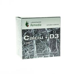 Calciu 1200 mg + vitamina d3 remedia, 20 doze