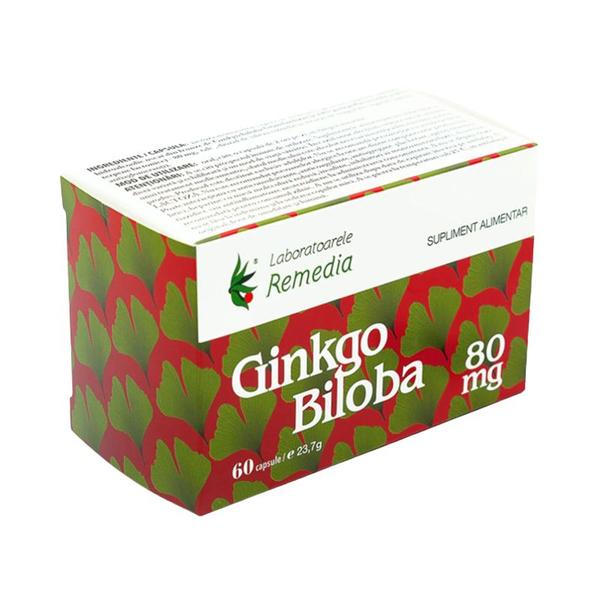 Ginkgo Biloba 80 mg Remedia, 60 capsule