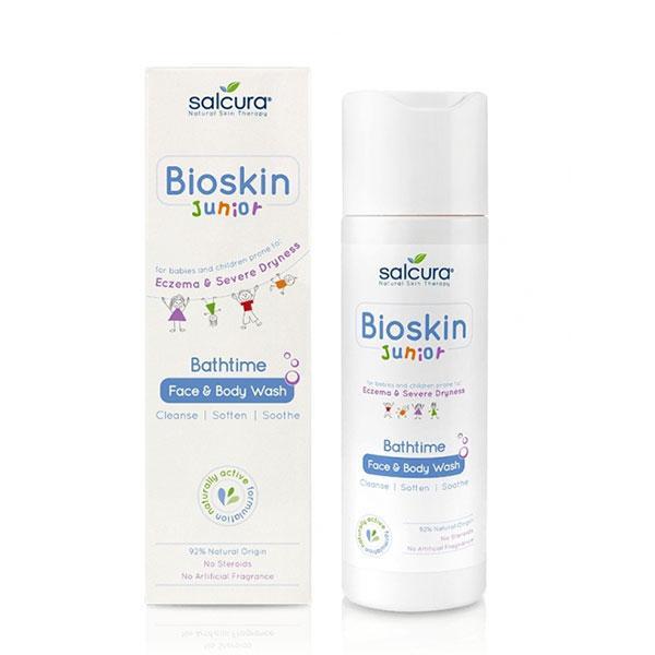 Gel de duș pentru piele predispusă la eczeme și uscare severă salcura bioskin junior 200 ml