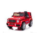 Masinuta electrica cu roti din cauciuc si scaun de piele Mercedes Benz G63 Red