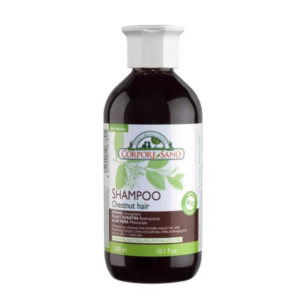 Sampon cu henna pentru par castaniu Corpore Sano 300ml