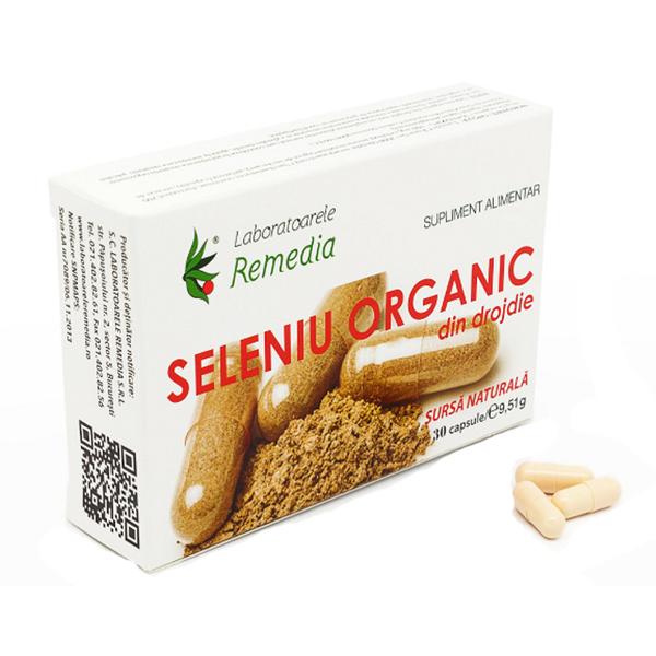 Seleniu Organic 200 mg Remedia, 30 capsule