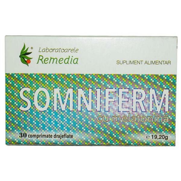 Somniferm + Melatonina Remedia, 30 comprimate