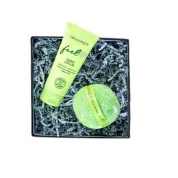 Set cadou perfect match, crema de maini 70ml si bila de baie 170g, organique