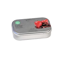 Set cadou metalic, cu capsuni si anason, balsam buze 3.9g , crema de maini 50ml , unt de corp 100ml, greenland