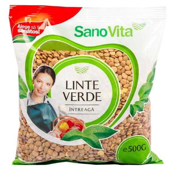 Linte Verde Intreaga Sano Vita, 500g