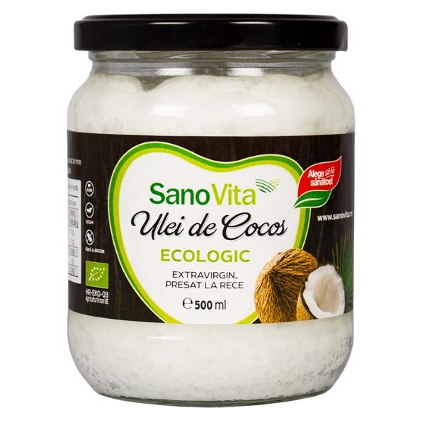Ulei de Cocos Ecologic Sano Vita, 500ml