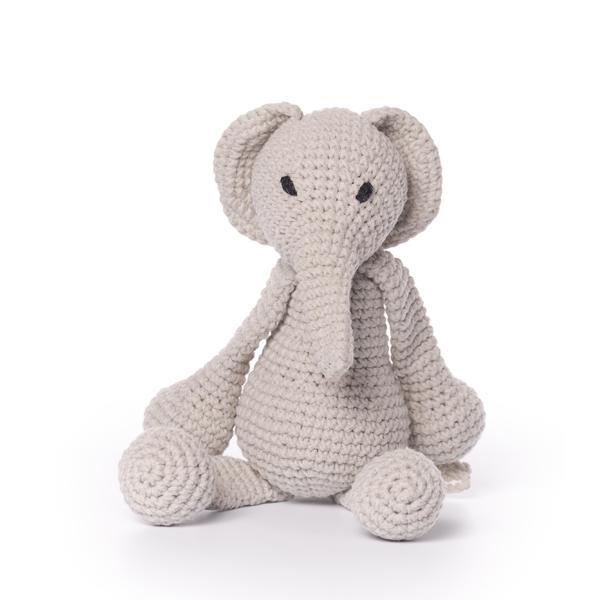 Jucarie crosetata manual, elefant gri, marion - maimutzeria tiarra