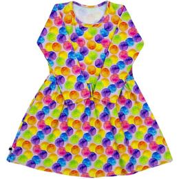 Rochita cu maneca lunga imprimeu buline colorate varsta 2 - 3 ani belkids