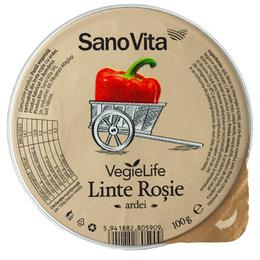 Pasta vegetala din linte rosie cu ardei sano vita, 100g