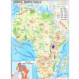 Africa + Australia  - Harta fizica 1:40.000.000 (pliata), editura Carta Atlas