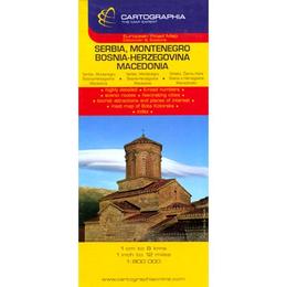 Serbia, muntenegru, bosnia-hertegovina, macedonia, editura cartographia