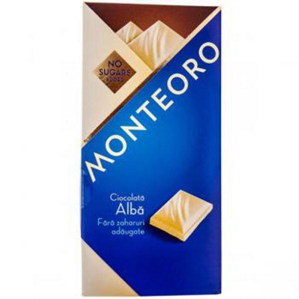 Ciocolata Alba fara Zahar Monteoro Sly Nutritia, 90 g