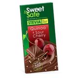 Ciocolata cu Lapte, Visine si Quinoa Sweet&Safe Indulcitor Stevia Sly Nutritia, 90 g