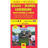 Belgia Olanda Luxemburg Harta turistica si rutiera, editura Niculescu