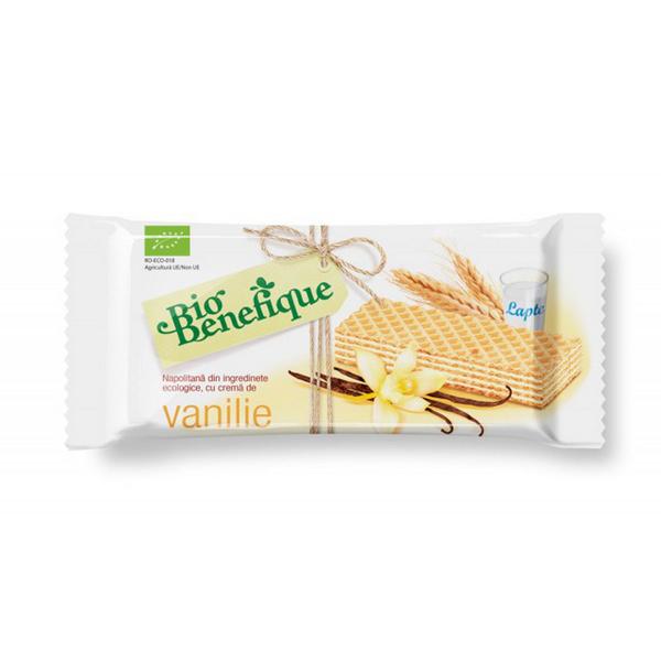 Napolitane cu Crema de Vanilie Bio Sly Nutritia, 40 g