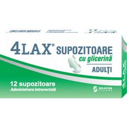 4Lax Supozitoare cu Glicerina pentru Adulti 2350 mg Solacium Pharma, 12 buc