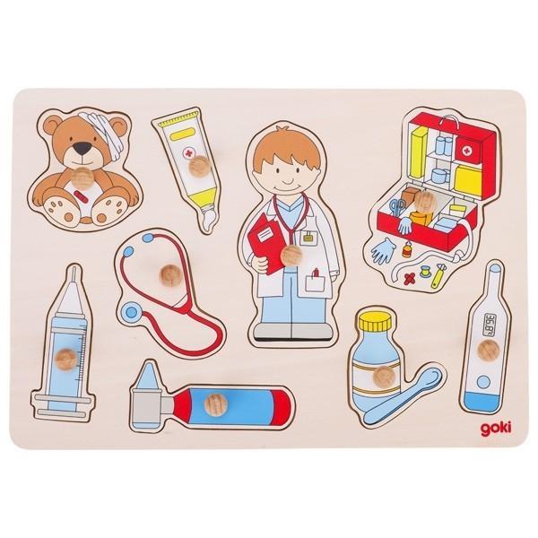 Puzzle din lemn la doctor - goki
