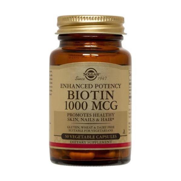 Biotina 1000 mcg Solgar, 50 capsule