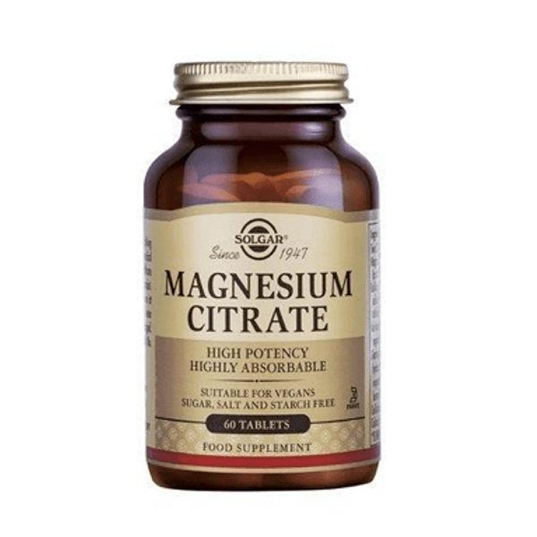 Citrat de Magneziu 200 mg Solgar, 60 comprimate
