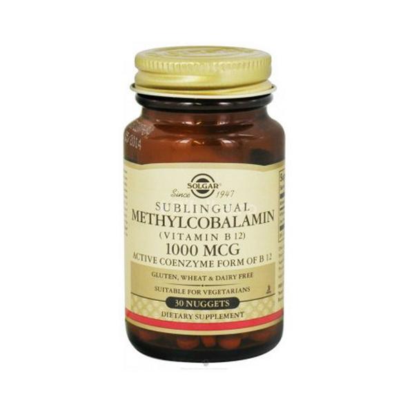 Methylcobalmin (Vitamina B12) 1000mcg Solgar, 30 comprimate