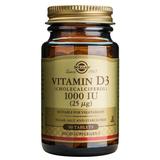 Vitamina D3 1000 UI (25 mcg) Solgar, 90 comprimate