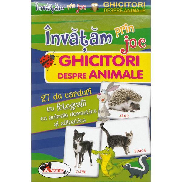 Invatam prin joc - ghicitori despre animale - 27 de carduri, editura aramis