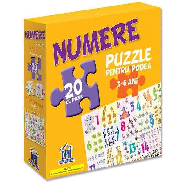 Numere: puzzle pentru podea 3-6 ani - 20 piese, editura Didactica Publishing House