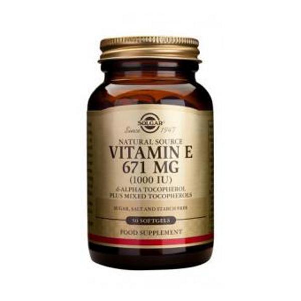 Vitamina E 671 mg Solgar, 50 capsule