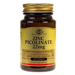 Zinc picolinat 22 mg solgar, 100 comprimate