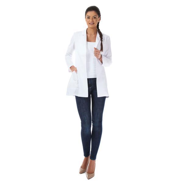 Halat medical dama 04 carré, culoare alb - marimea m
