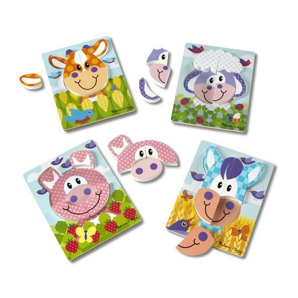 Set 4 puzzle animale domestice - melissa   doug