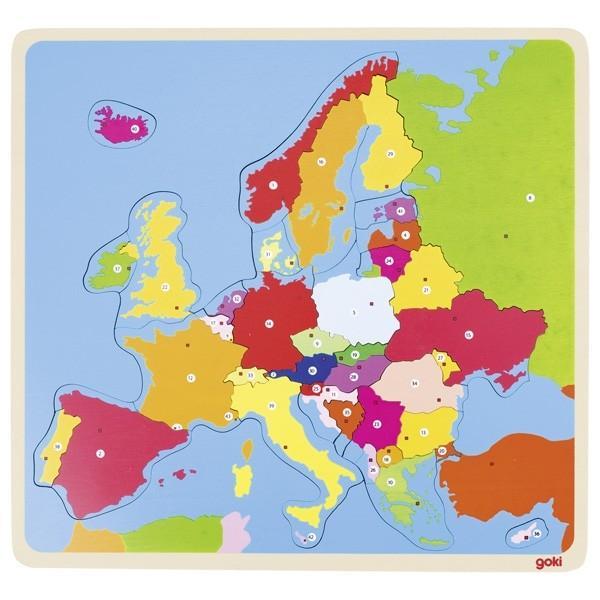 Puzzle din lemn harta europei