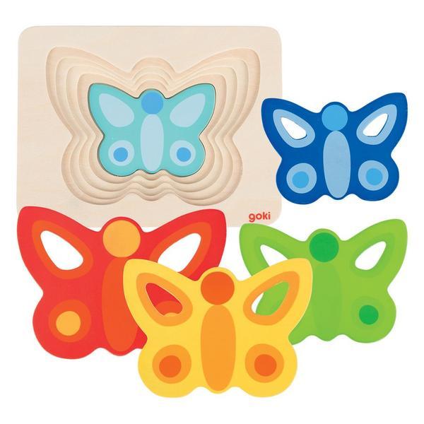 Puzzle stratificat fluturasi colorati - goki
