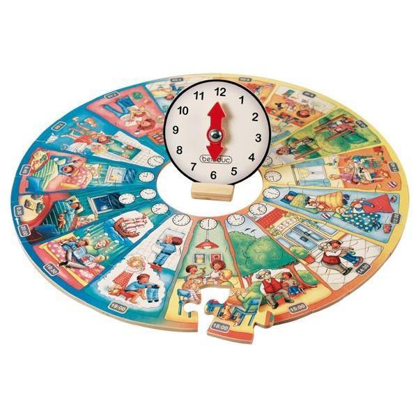 Puzzle circular invata ceasul beleduc