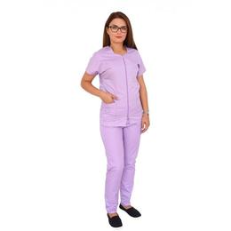 Halat medical, dama, cu anchior in forma v, cu trei buzunare aplicate, halat, m intl