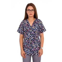 Halat medical imprimat, dama, cu anchior in forma v, cu trei buzunare aplicate, hearts, m intl