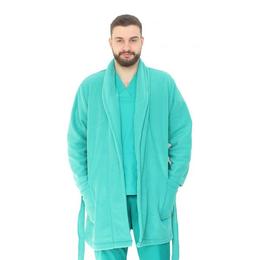 Halat medical polar, barbati, cu sal si cordon si buzunare aplicate, vernil, l intl