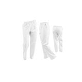 Pantaloni medicali, barbati, cu elastic doua buzunare, Alb, XS INTL