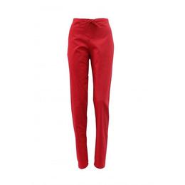 Pantaloni medicali, dama, cu elastic si snur, cu doua buzunare, rosii, L INTL