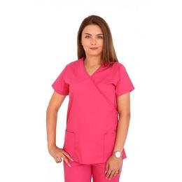 Halat medical, dama, cu anchior in forma y, cu trei buzunare aplicate, ciclam, l intl