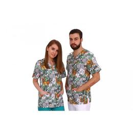 Set halate medicale, cu anchior in forma v, cu trei buzunare aplicate, xs intl