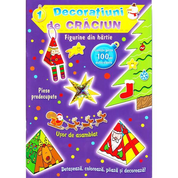 Decoratiuni de craciun 1: figurine din hartie (mov), editura prut